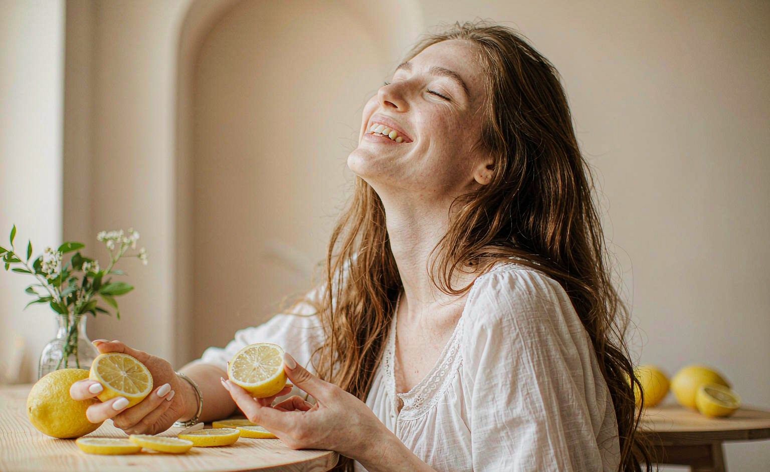 Fresh citrus and bright, healthy skin