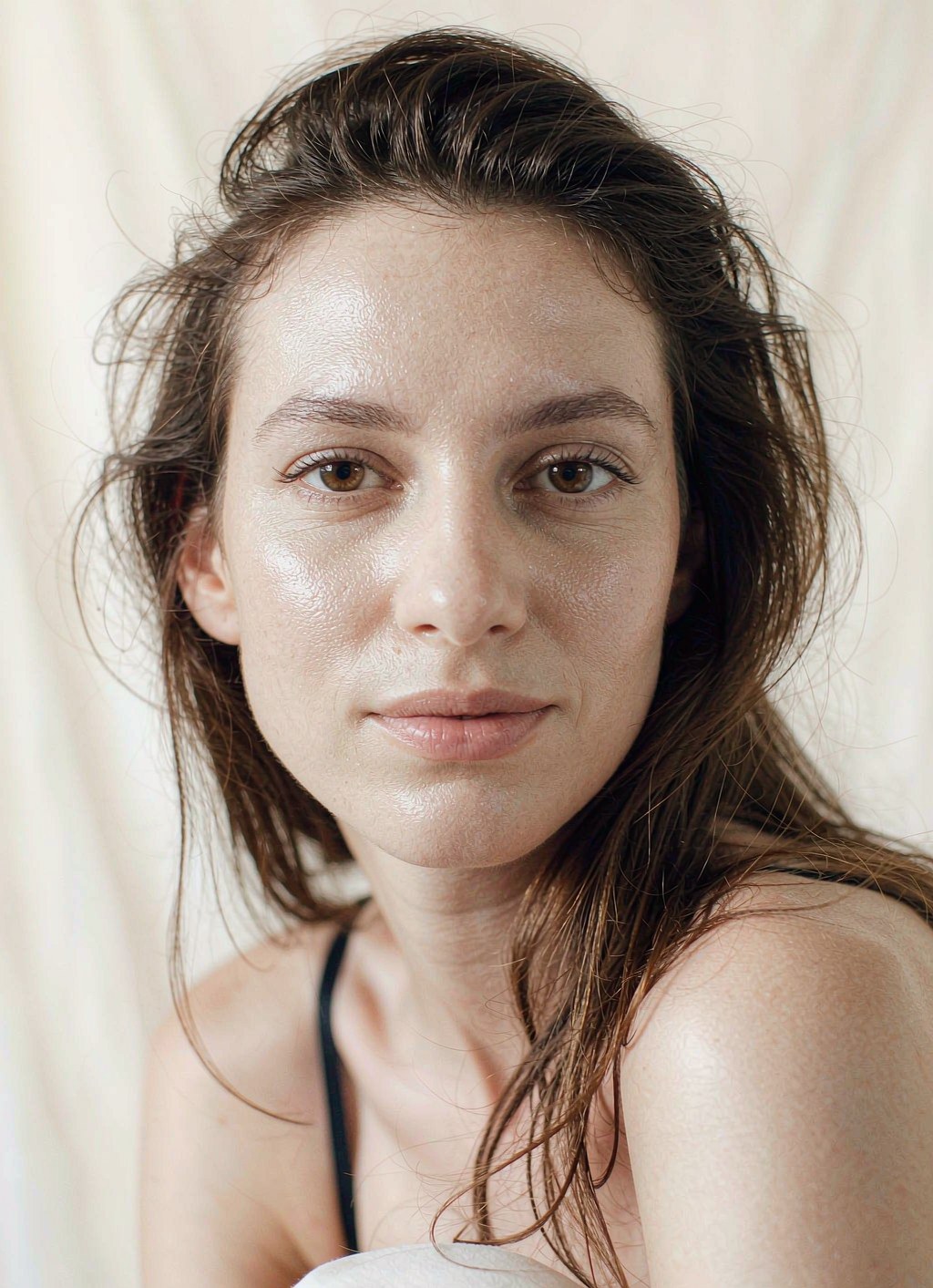 Natural portrait with relaxed expression and healthy skin