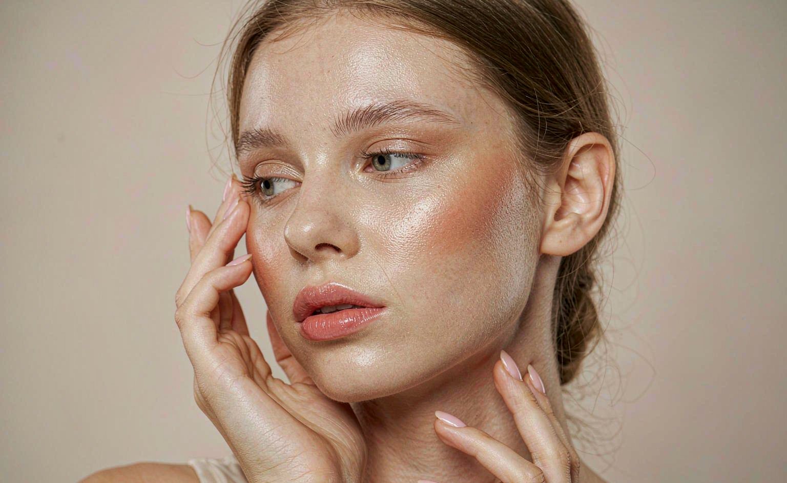 Radiant, plump, elastic-looking complexion